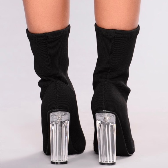 Brand New Black Lucite Heeled Boots😍 - Picture 3 of 3